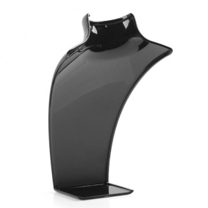 Bust expunere bijuterii acrilic transparent / alb / negru - Img 5