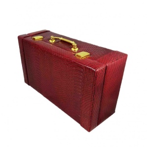 Caseta Bijuterii Tip Servieta Rosie / Neagra / Crem Maria WZ2168 - Img 5