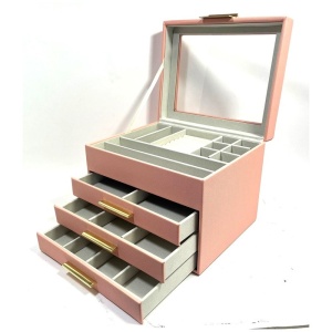 Caseta de Bijuterii Elegantă Deluxe – Nuanța Rose Dusty - Img 3