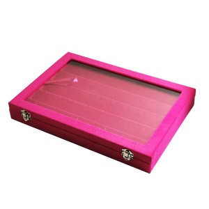Caseta Fuchsia cu geam pentru prezentare pandantive - Img 4