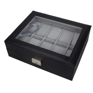 Caseta pentru 10 ceasuri Black Carbon - WZ3447 - Img 3
