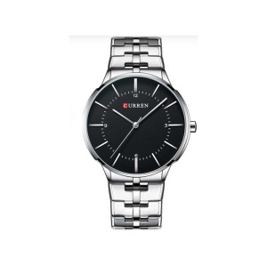Ceas Barbătesc Curren WZ8321 | Design Metalic Modern cu Cadran Negru