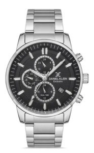 Ceas Bărbătesc Daniel Klein Exclusive DK.1.13133.1 – 44 mm – Piele Argintie – Miyota – 5 ATM