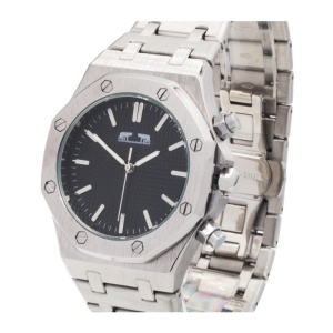 Ceas Bărbătesc Matteo Ferari Black & Silver – Carcasă Octogonală 52x45 mm – Cadran Negru – Brățară Oțel Inoxidabil – MF110-A - Img 3