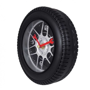 Ceas de Perete Anvelopă MAG WHEEL MINI Negru / Auriu / Argintiu WZ2368 - Img 6