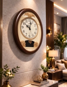 Ceas de Perete cu Pendul – Eleganță Clasică | 34×26 cm M813 - Img 3