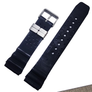 Curea Cauciuc Natural Negru pentru Ceasuri Diver – 20/22/24 mm – Lungime XXL – Grosime 4 mm – 3P9 - Img 3