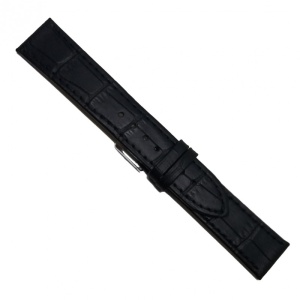 Curea Ceas „Croco Prestige” 7A1-N – Piele Naturală Neagră, Textură Crocodil (12mm - 22mm) - Img 3