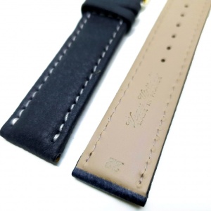 Curea Ceas „Fleurus Paris” – Piele Veritabilă de Vițel, Negru Clasic (18mm - 24mm) - Img 3