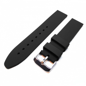 Curea Ceas „Minimalist Onyx” 12S99 – Silicon Premium, Negru Mat (18mm - 22mm) - Img 3