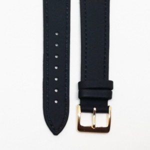 Curea Ceas „Obsidian Classic” 2A1 – Piele Naturală Neagră cu Cusătură Asortată (12mm - 22mm) - Img 2