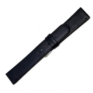 Curea Ceas „Obsidian Comfort” C3066 – Piele Naturală Hipoalergenică, Negru Mat (8mm - 22mm) - Img 2