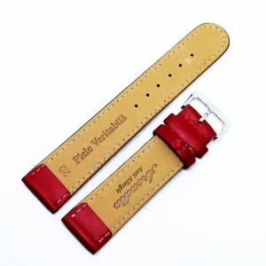 Curea Ceas „Scarlet Comfort” C3063 – Piele Naturală Hipoalergenică, Roșu Vibrant (8mm - 22mm) - Img 3