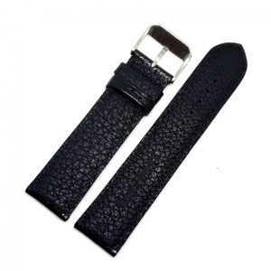 Curea Ceas „Shark Ocean” Fleurus – Piele Veritabilă de Rechin, Negru cu Cusătură Albă (20mm - 24mm) - Img 6