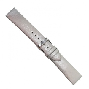 Curea Ceas „Silver Glamour” Fancy22 – Piele Naturală Argintie (14mm - 22mm) - Img 3