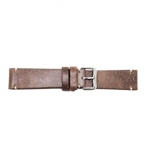 Curea Ceas „Vantage Rust” – Piele Naturală cu Aspect Retro & Cusătură Crem (20mm - 22mm) - Img 3