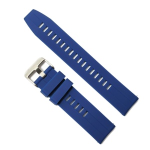 Curea Ceas Bleumarin din Silicon – 20/22 mm – Textură Mată – Cataramă Inox – Telescoape Incluse