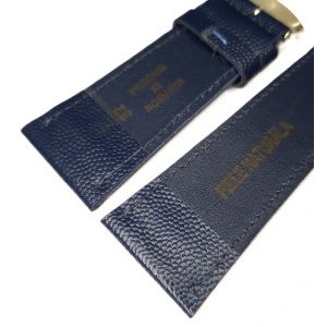Curea Ceas din Piele Naturală – Albastru Marin, Textură Granulată 32mm - Img 2