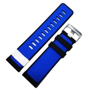 Curea ceas Morellato - Tunguska Silicone Black / Blue - 20mm, 22mm, 24mm - A01X5396187866CR - Img 3