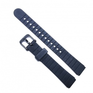 Curea Ceas Neagră din Plastic – 12 mm – Lungime M – Cataramă Neagră