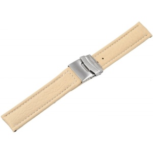 Curea Ceas Piele Naturala Crem 16mm 18mm 20mm 22mm 24mm 816240400 - Img 2