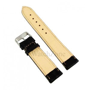 Curea ceas piele naturala neagra 18mm 20mm 22mm 24mm - Img 2