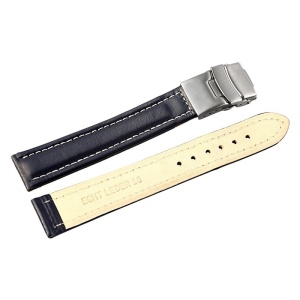 Curea Ceas Piele Naturala Neagra Deployant 16mm 20mm 22mm 24mm 8162302000 - Img 4