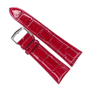 Curea Ceas Premium – Piele Naturală Roșie, Imprimeu Crocodil