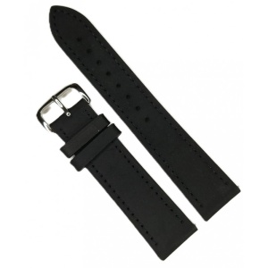Curea Ceas Premium din Piele Full Grain – Black Stealth, Quick Release