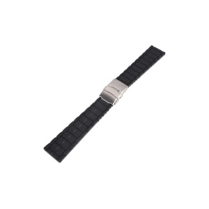Curea Ceas Silicon 20mm 22mm 24mm Neagra Deployant Silicon WZ1391