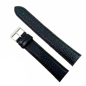Curea Ceas XL 22mm Piele Naturala Neagra Solida WZ2331