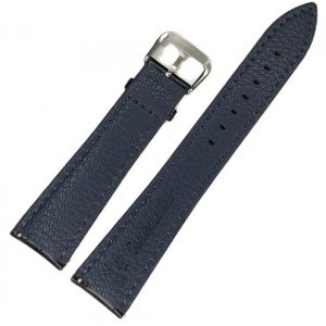 Curea Ceas XL din Piele Naturală Neagră, Dublu Strat cu Interior Negru și Cusătură Roșie Contrastantă (18mm - 22mm) - Img 2