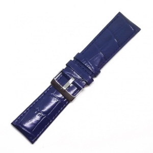 Curea de ceas Albastra din piele de vitel - 24mm - W3573 - Img 2