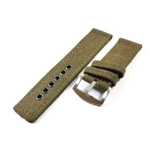 Curea de ceas Bej din material textil 24mm WZ4926 - Img 4