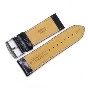 Curea de ceas deBeer PARIS - Handcrafted - Piele Naturala Neagra - 26mm / 28mm - WZ3725 - Img 2