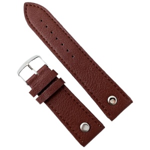Curea de ceas din piele ecologică maro - 24mm WZ2860