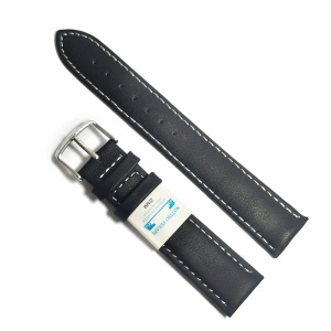 Curea de ceas din piele naturala Matteo Ferari culoare Neagra - 20mm 22mm 24mm