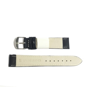 Curea de ceas din piele naturala Matteo Ferari culoare Neagra - 20mm 22mm 24mm - Img 3