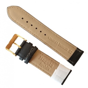 Curea de Ceas din Piele Naturală Neagră Nagata - 11 Lățimi (10-30mm) - Fabricată în Spania - Img 8