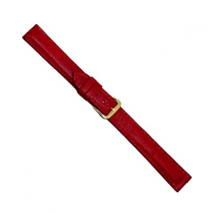 Curea de ceas din piele naturala rosie - 14mm - C2963 - Img 2