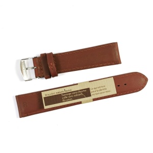 Curea de ceas Fleurus Maro din piele de vitel 20mm WZ4577 - Img 2