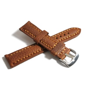 Curea de ceas maro cu textura bizonata din piele naturala 20mm, 22mm 24mm - WZ4178 - Img 2