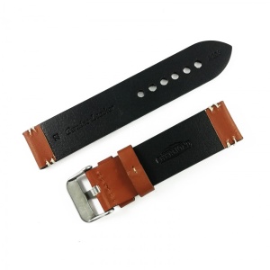 Curea de ceas Maro-deschis din piele naturala - 20mm, 22mm, 24mm, 26mm - WZ3400 - Img 4