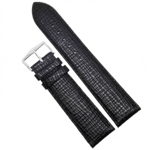 Curea de ceas neagra din piele naturala 18mm 20mm 22mm WZ3616 - Img 1