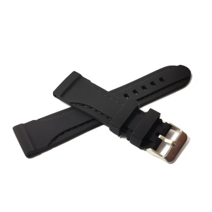 Curea de ceas Neagra din Silicon 20mm, 22mm JD091 - Img 2