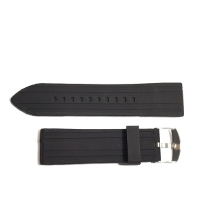Curea de ceas Neagra din Silicon 24mm - Img 3