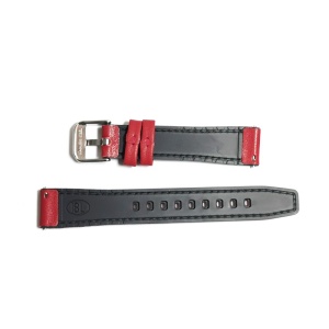Curea de ceas Rosie din piele ecologica si silicon - 14mm 16mm 18mm 20mm - WZ5415 - Img 3