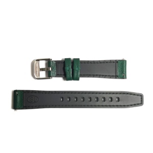 Curea de ceas Verde din piele ecologica si silicon - 14mm 16mm 18mm 20mm 22mm - WZ5420 - Img 3