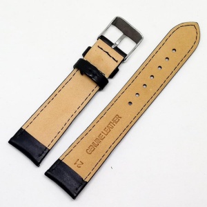 Curea de piele naturala neagra - 21mm - C2974 - Img 4