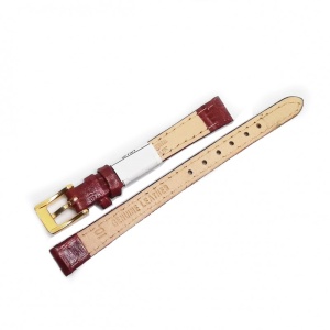 Curea pentru ceas din piele naturala Nagata Rosie - 10mm - Img 3